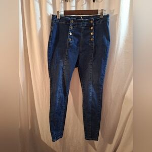 Women's Blue High-Waisted Jeans